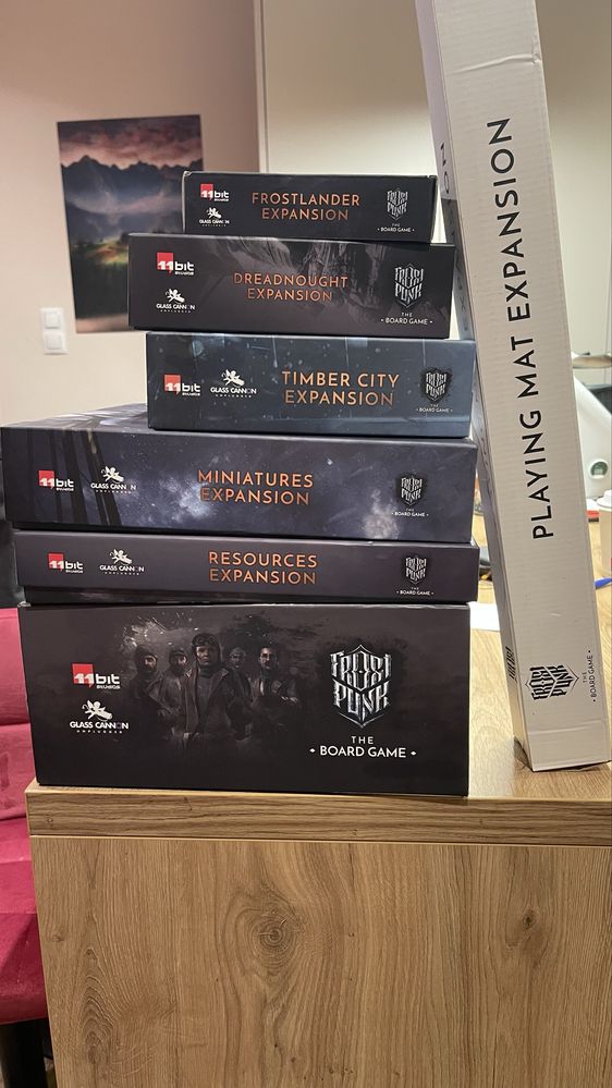 Gra planszowa Frostpunk z dodatkami i matą
