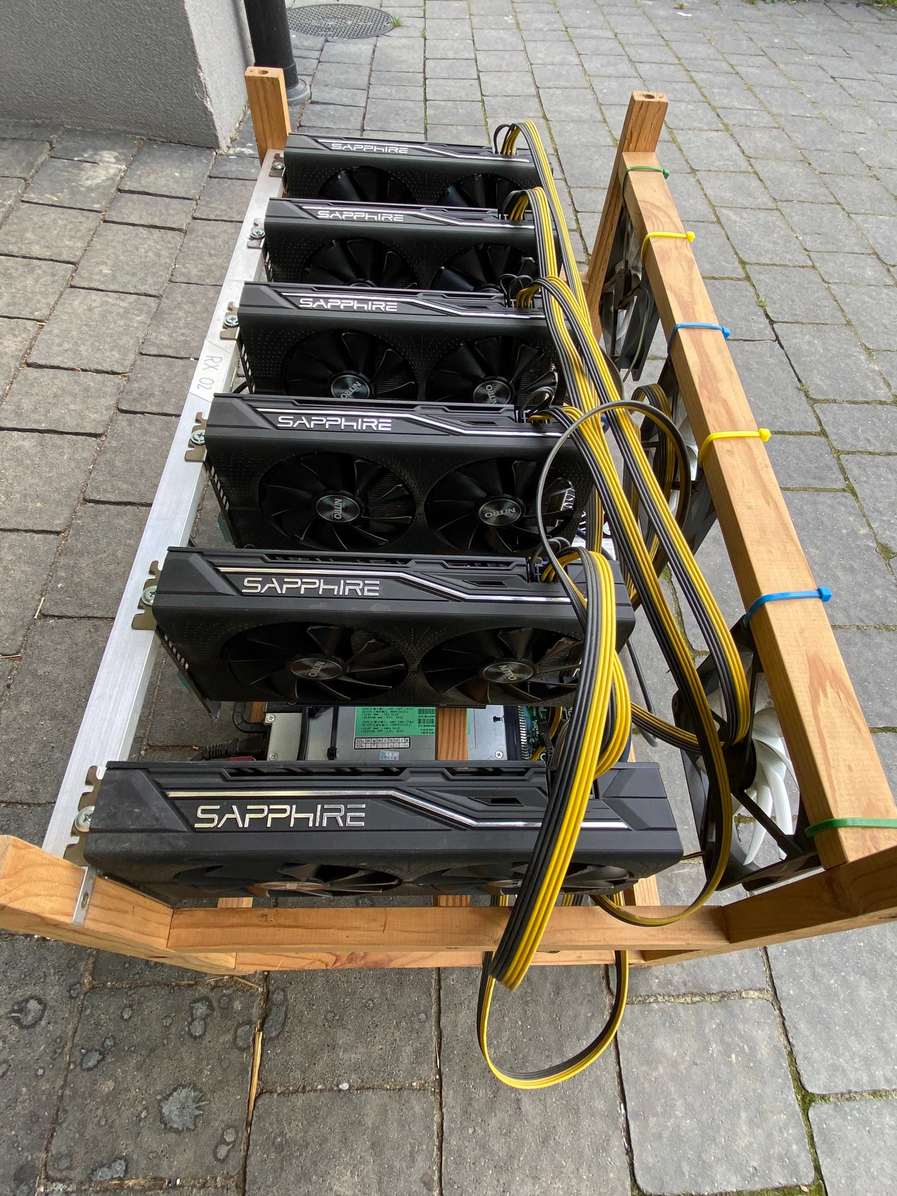 Koparka Kryptowalut 6x Radeon  RX470 Sapphire