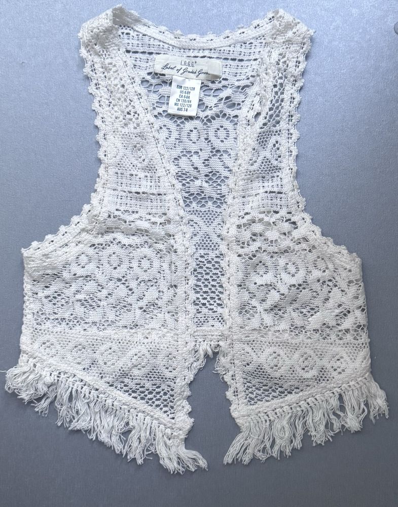 H&M koronkowa kamizelka r 122