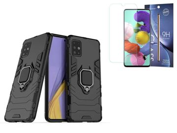Etui Case Pancerne Samsung Galaxy A51 + Szkło Hartowane