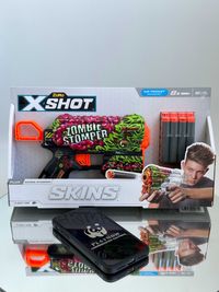 Бластер X-Shot Skins Flux Zombie/Детское скорострельное оружие*