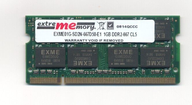 RAM para portátil 1 Gb DDR2-667 CL5 e RAM256mb PC266 DDR SDRAM Samsung