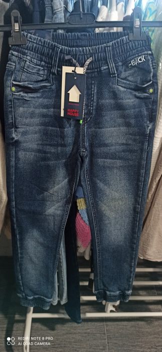 Nowe spodnie jensowe chlopiece granatowe