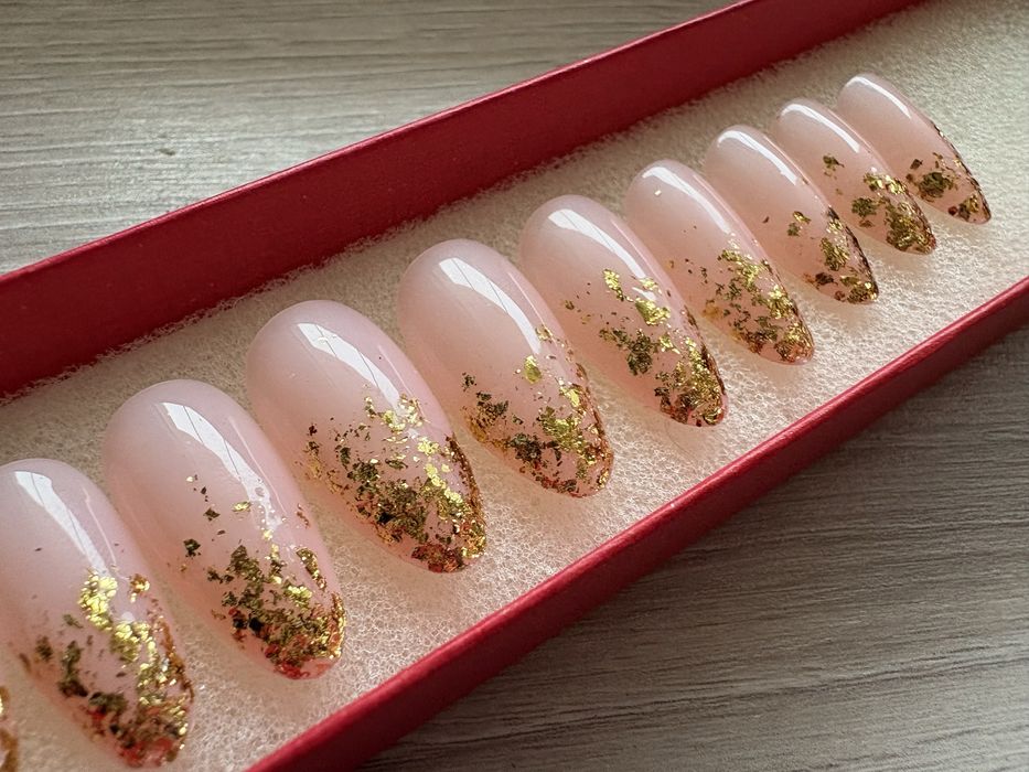 Ręcznie malowane sztuczne paznokcie, press on nails, tipsy handmade