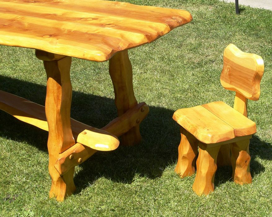 stół meble ogrodowe ławka komplet meble biesiadne olcha