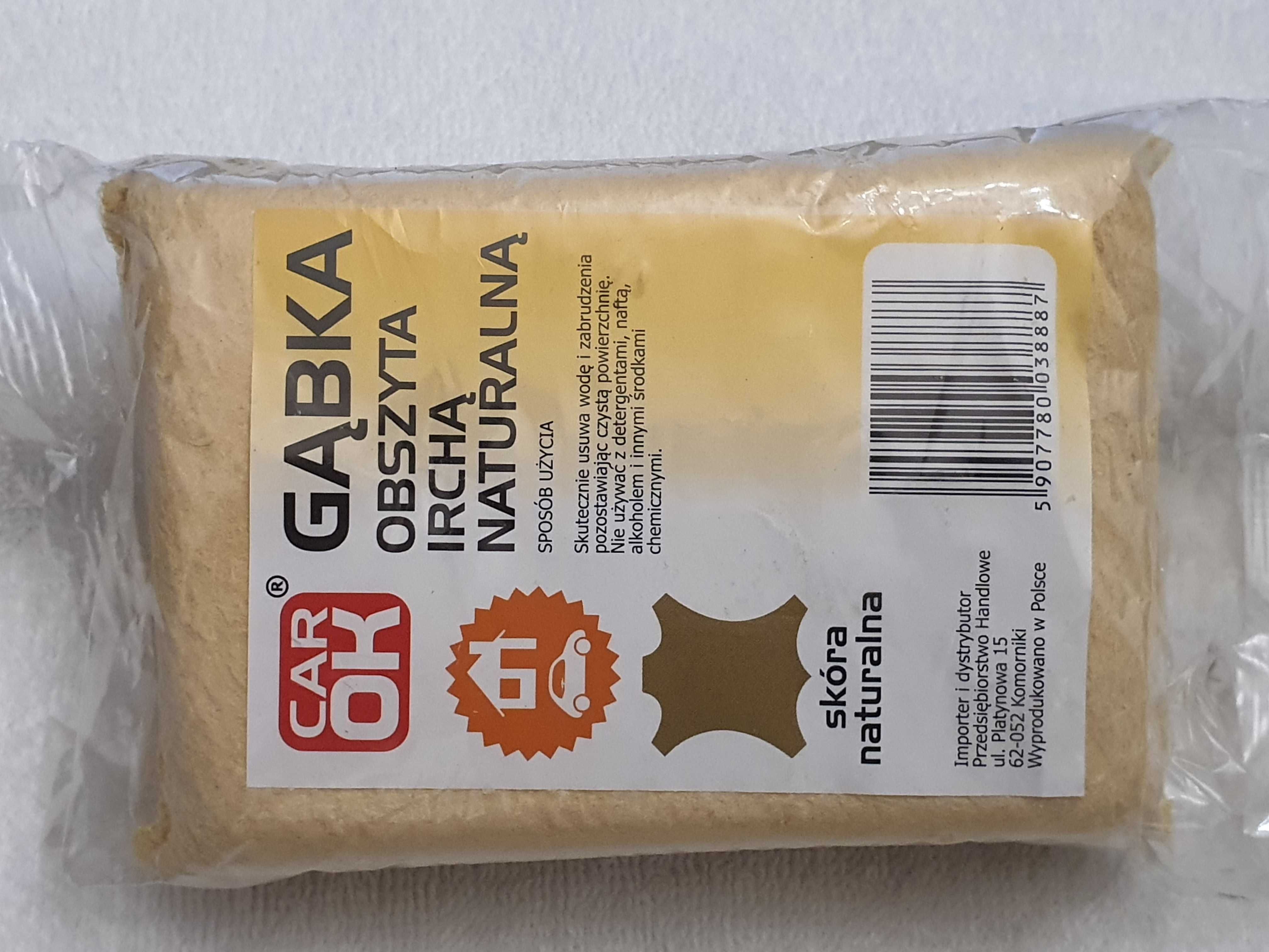 Gąbka obszyta irchą naturalną - IRCHA do usuwania pary z szyb