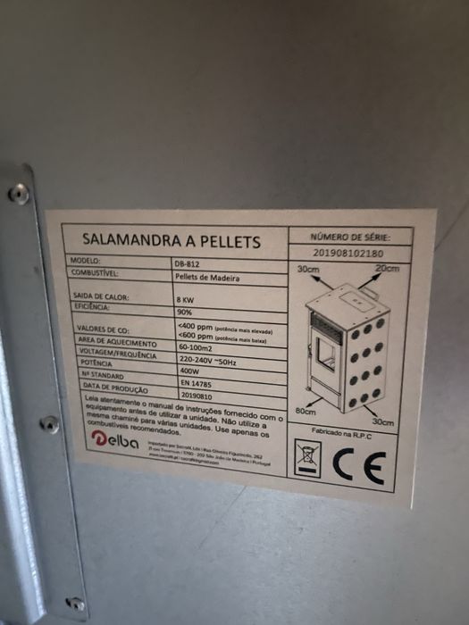 Queimador Salamandra Pellets Delba