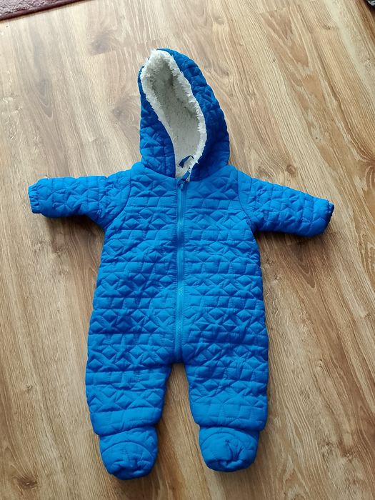 Niebieski zimowy kombinezon zimowy rozmiar 0-3 miesiące