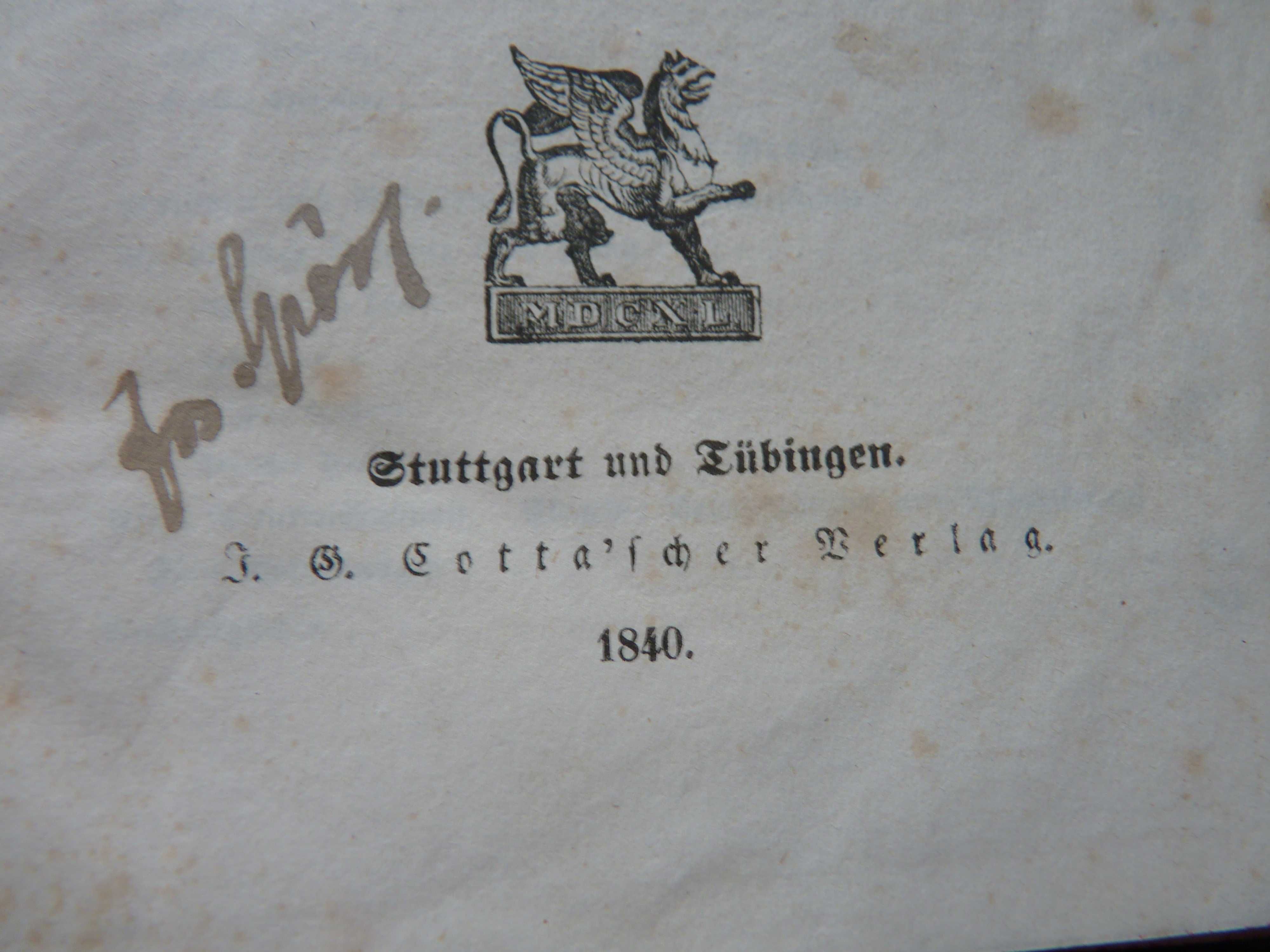 Kompletne wydanie Goethe,s Werke z 1840 roku.