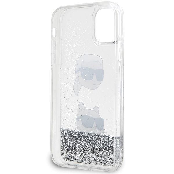 Etui Karl Lagerfeld Liquid Glitter do iPhone 11 / Xr 6,1" Silver