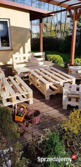 Meble ogrodowe z PALET na taras*balkon*ogród ławka stół
