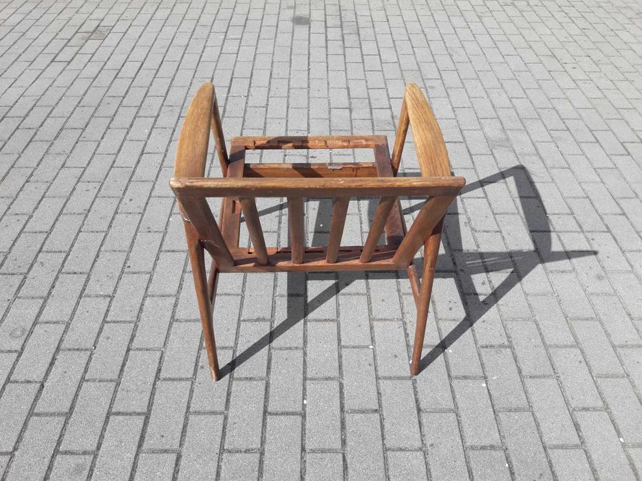 Fotel PRL Stefan jesion / dąb design skandynawski lata 60 70 Vintage
