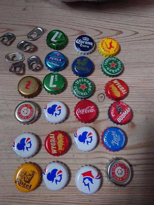 Kapsle od piwa napojów zawleczki duża ilość Kapselki