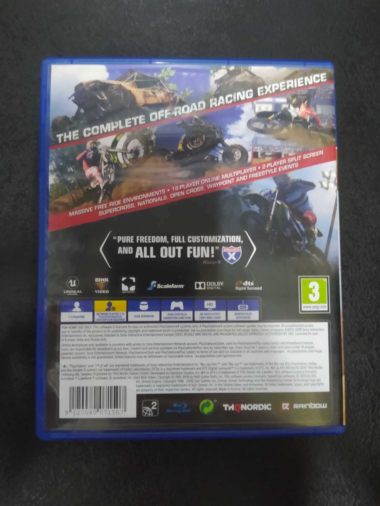 MX vs. ATV All Out PS4 Polskie napisy są w grze
