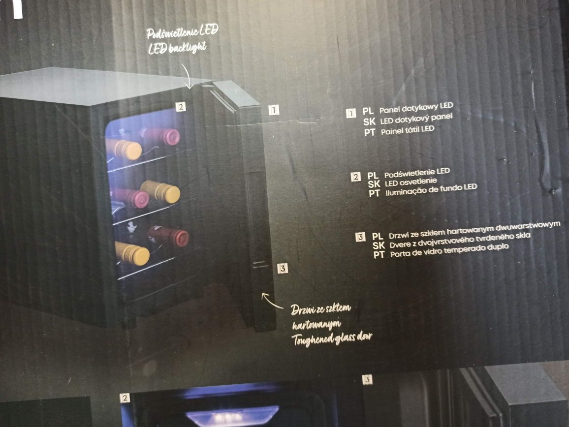 Chłodziarka Lodówka na wino 6 butelek