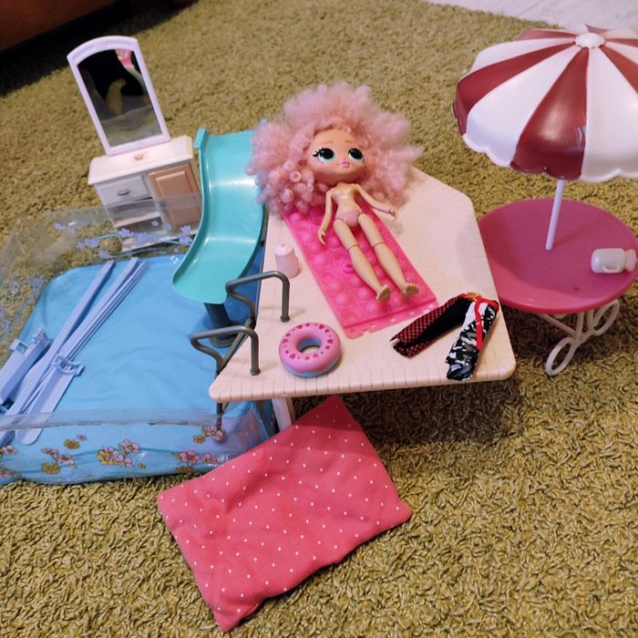 Басейн для ляльок барбі лол меблі іграшки для дівчинки