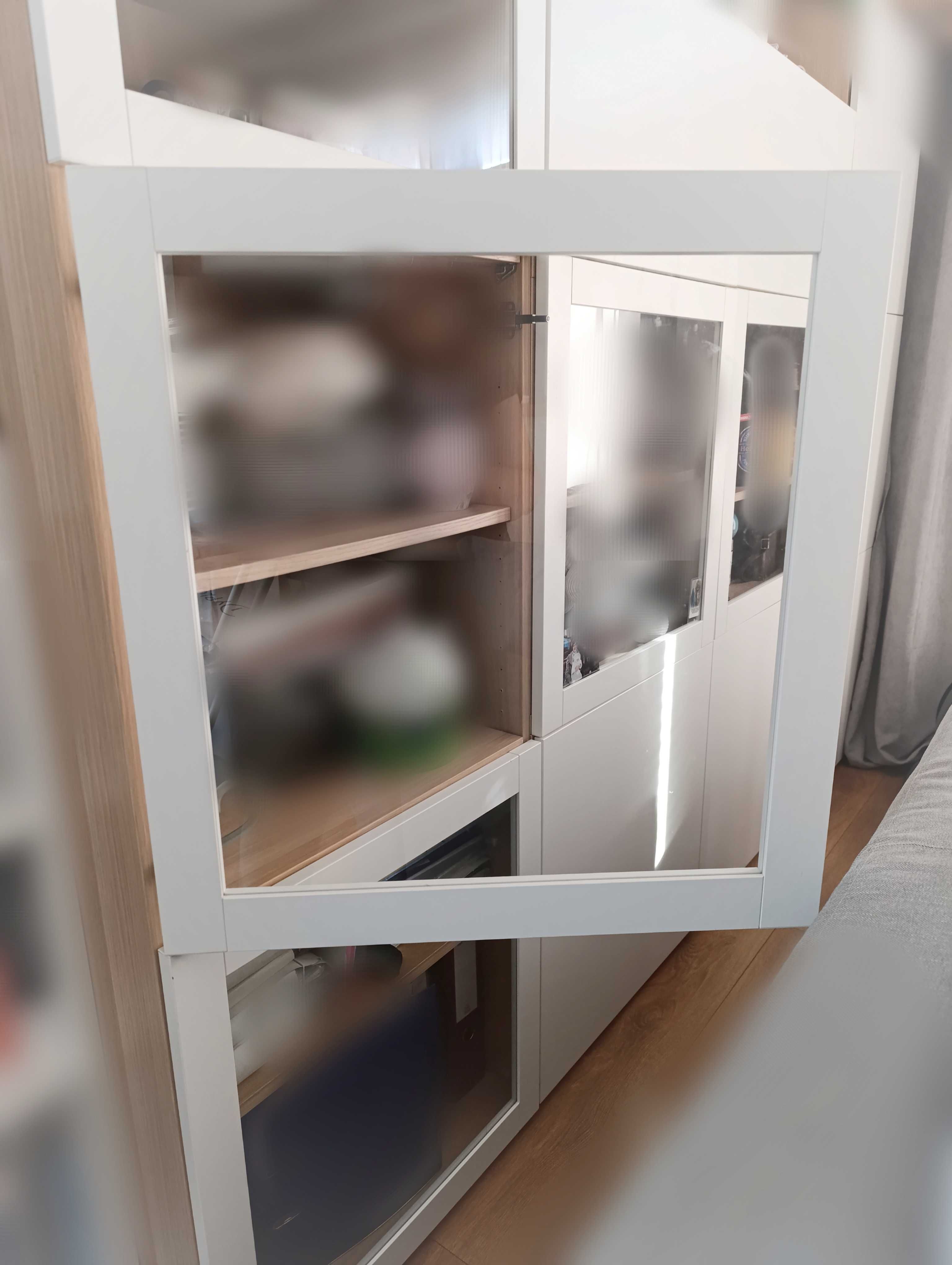 Fronty Ikea Besta przeszklone, białe