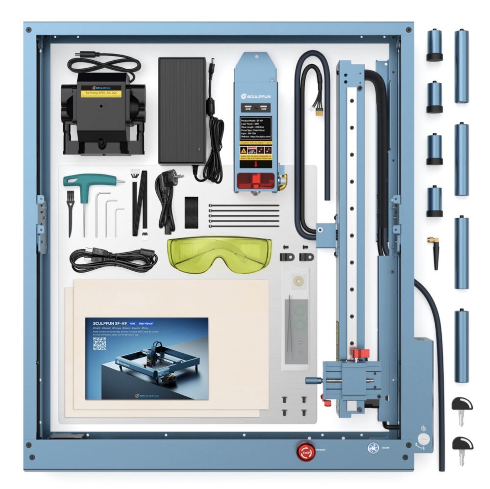 Лазерний гравер SCULPFUN SF-A9 240W 400*400mm