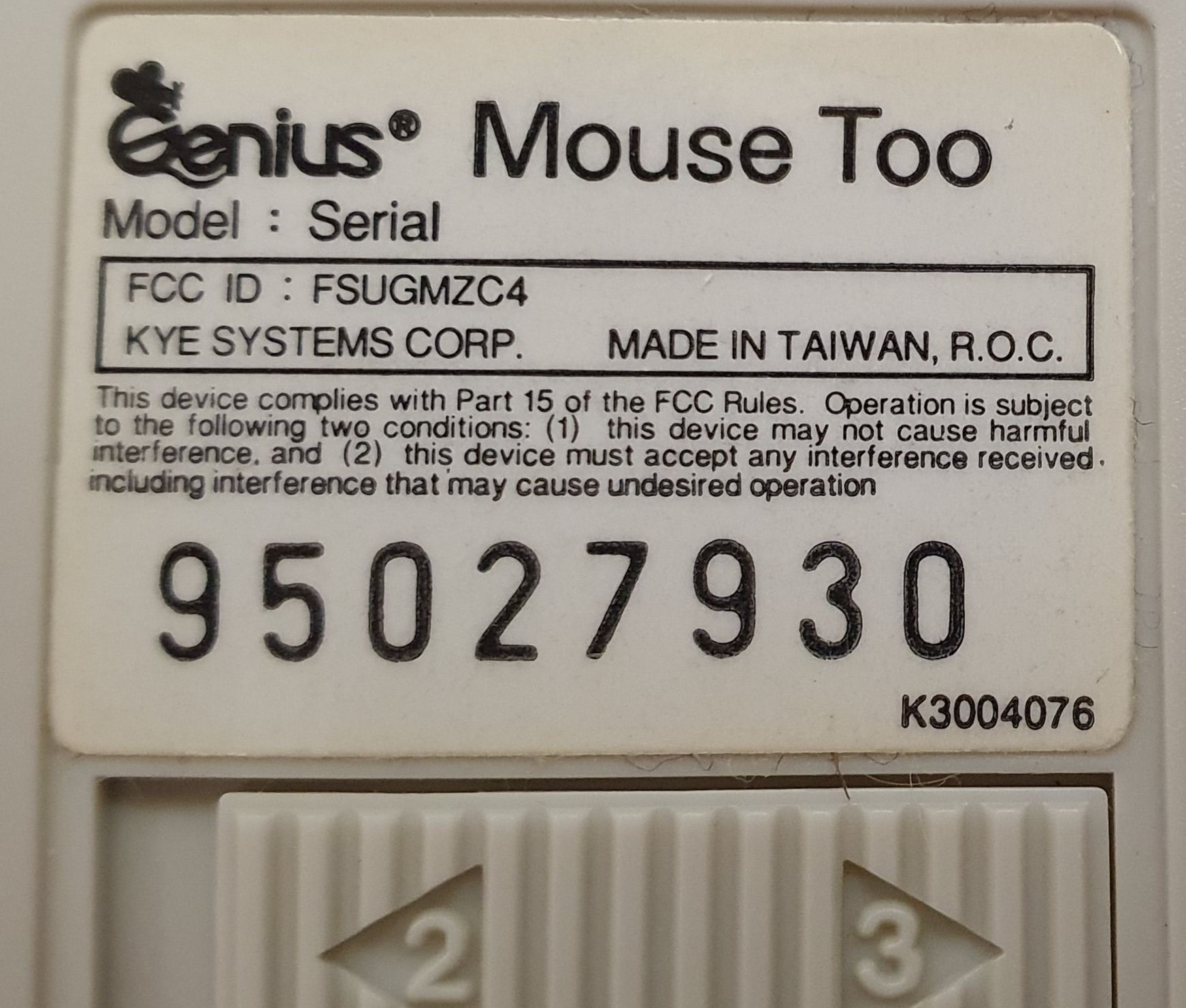 Myszka do RETRO komputera "Genius" lata 80/90