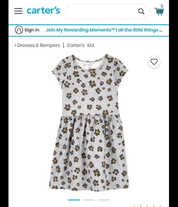 Нова Сукня/плаття Carter's 5t років