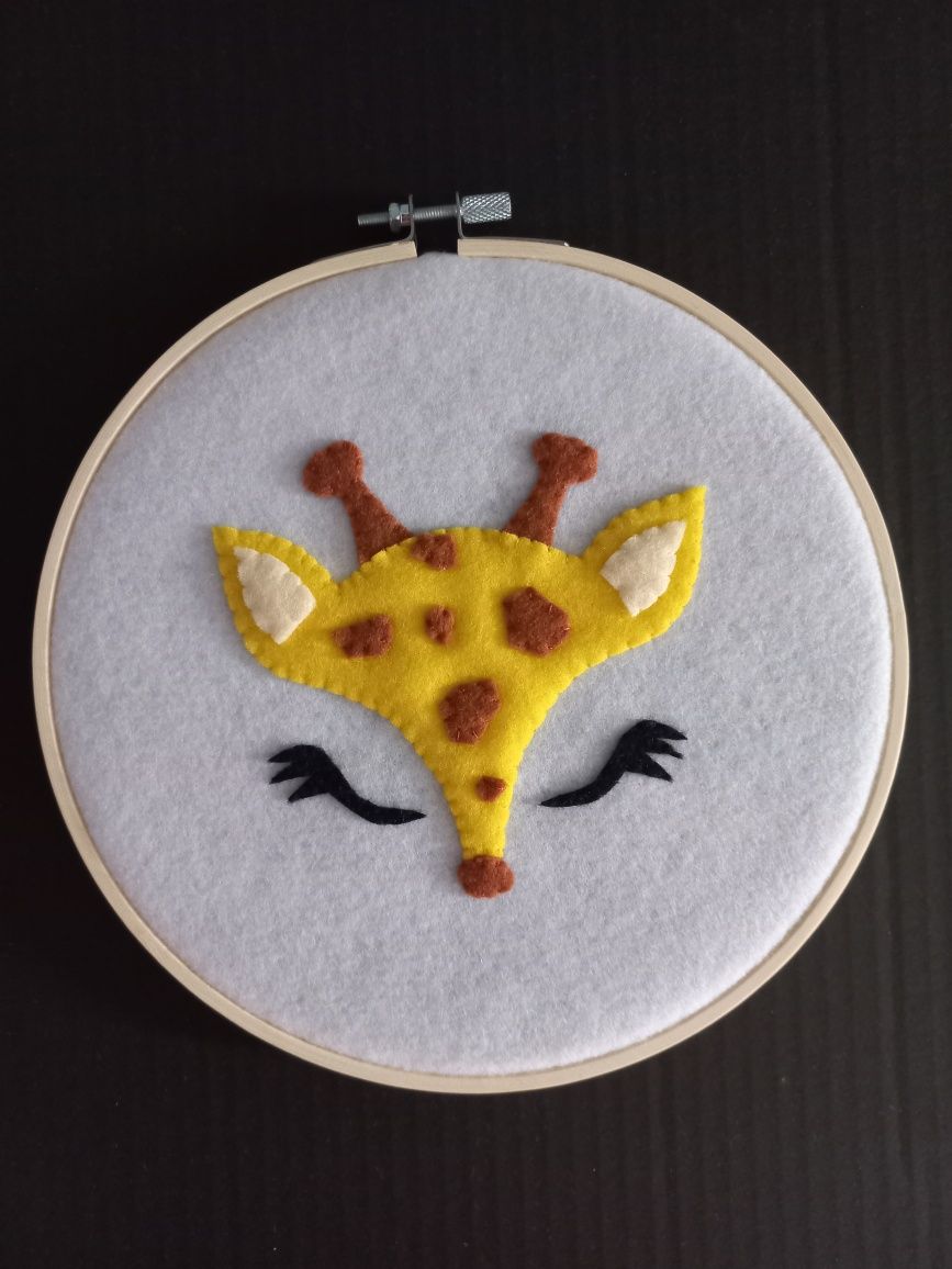 Żyrafa, obrazek dla dzieci, handmade