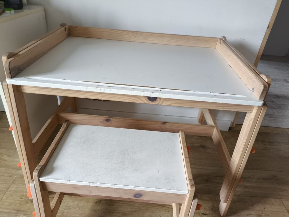 FLISAT IKEA Drewniane biurko i ławeczka. Komplet. 
Biurko dla dziecka,