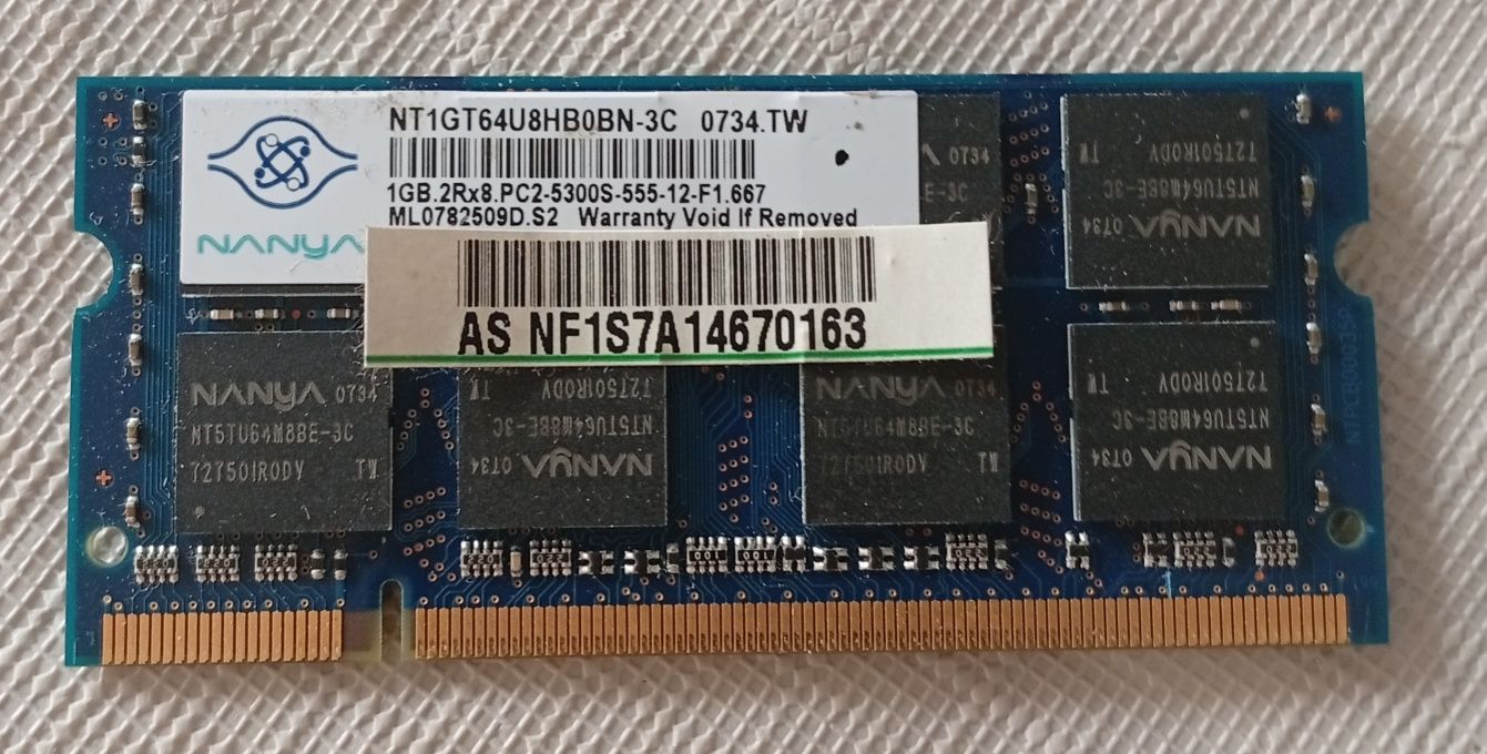 Memórias RAM DDR2 de 1 Gb