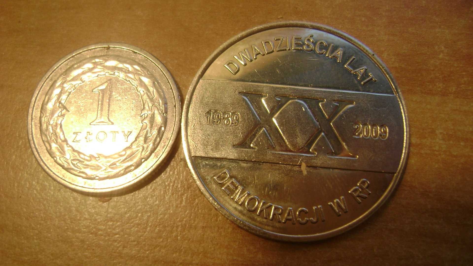 Starocie z PRL - Stare monety = Żeton/Medal XX lat Demokracji w RP