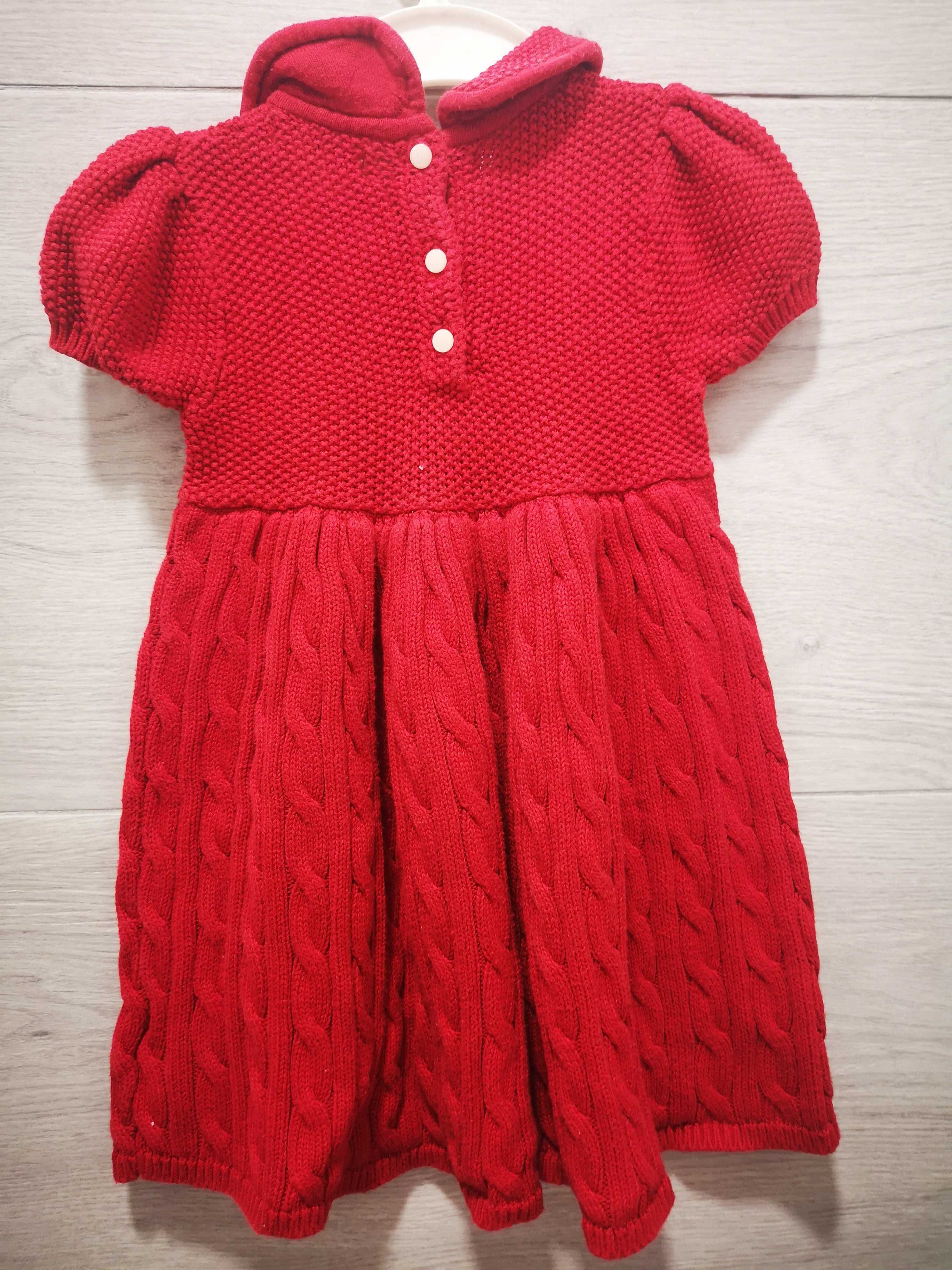 Ralph Lauren sliczna czerwona sukienka- cudowna 9 m