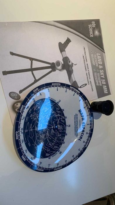 Telescópio Edu-Science Land and Sky, ampliação 90x + tripé de mesa