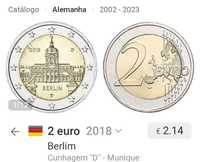 Moeda 2 euros, Alemanha 2018