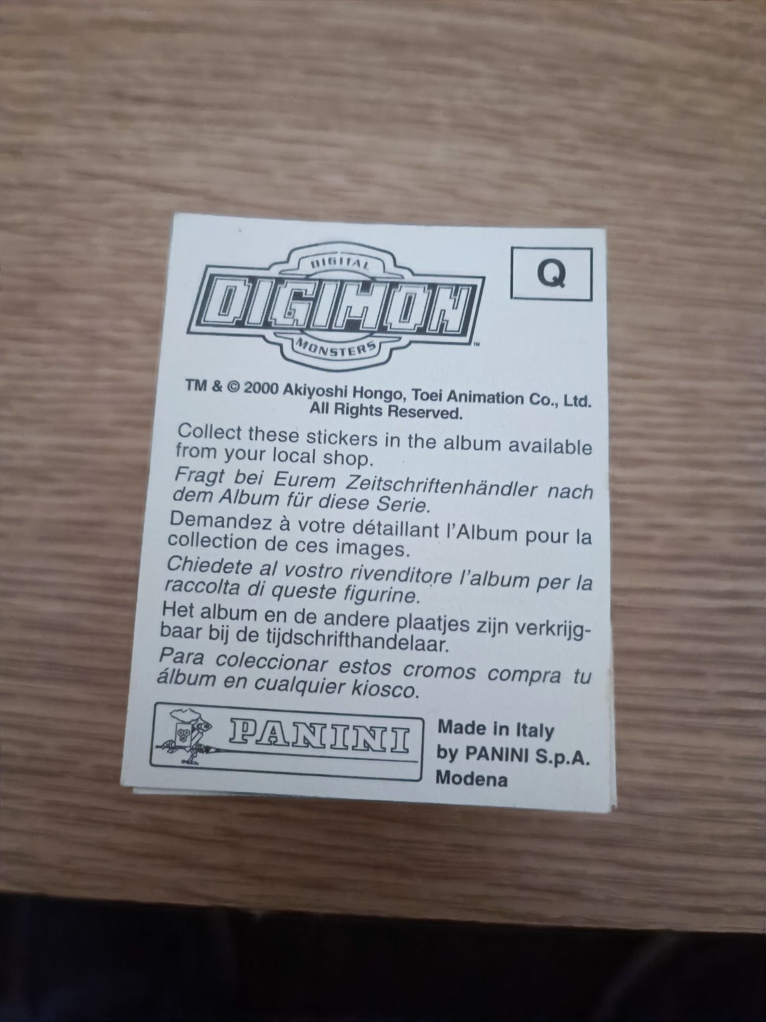 Cromos Digimon Panini