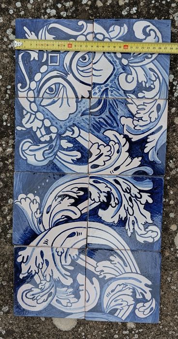Azulejos portugueses azul e branco reprodução de azulejos do séc XVIII