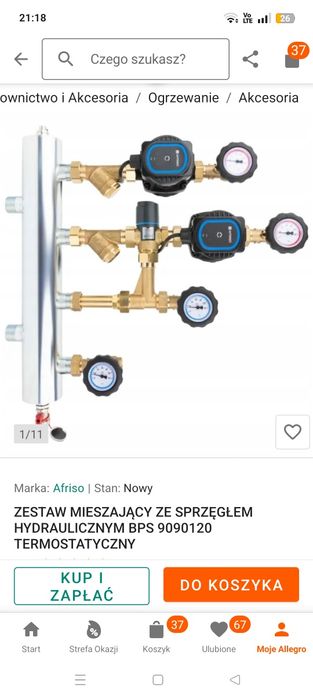 Zestaw mieszający ze sprzęgłem hydraulicznym afriso