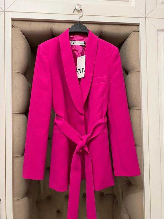 marynarka elegancka zara rozowa xl komunia