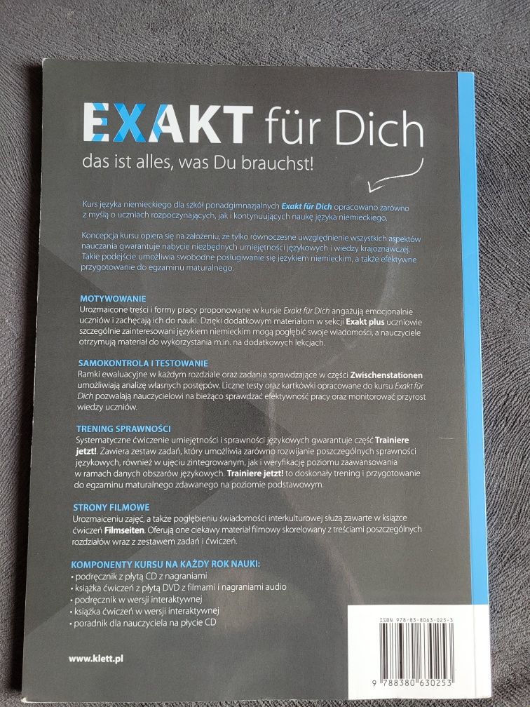 Exaxt fur Dich książka ćwiczeń ćwiczenia Klett