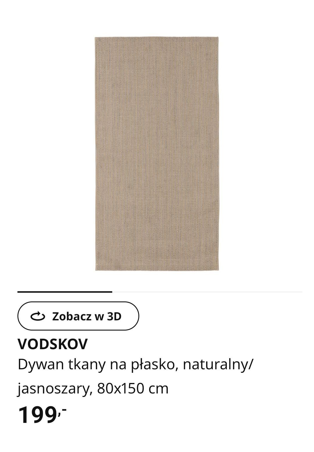 Dywan Vodskov  Ikea 80×150