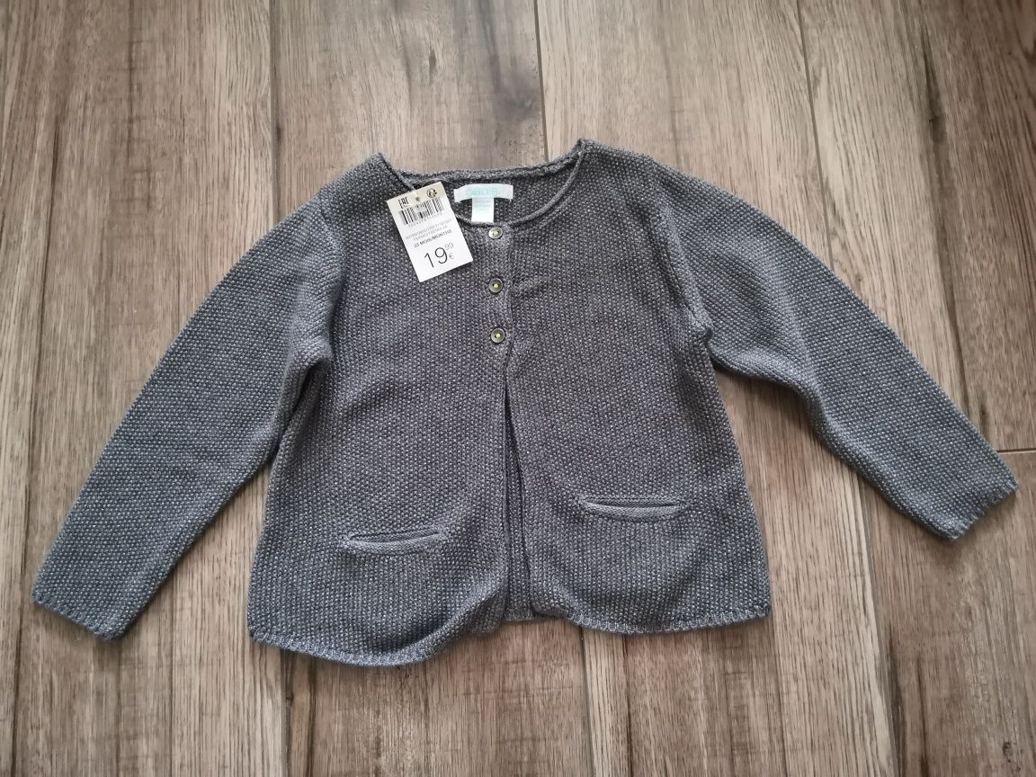 Eleganckie sweterki Obaibi i Hm - roz. 92 - Komplet