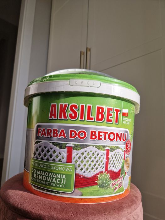 Farba Aksilbet do betonu muru cementu silikonowa 10L popielata RAL7035