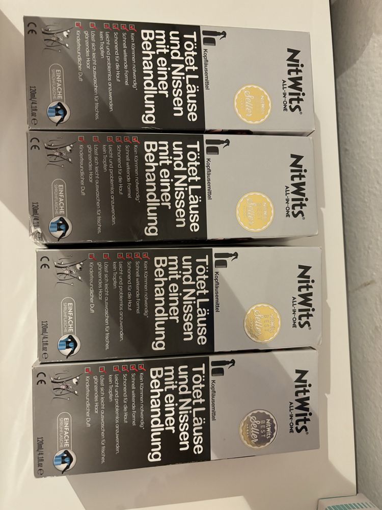 4 Produtos NitWits All-In-One Tratamento de Piolhos - 120ml