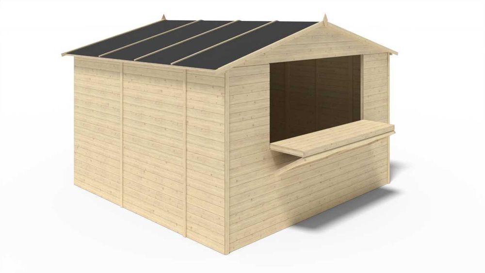 Stragan warzywniak kiosk handlowy 3x3m DOM607