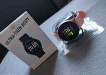 Zegarek smartwatch Smartband różowy aplikacja