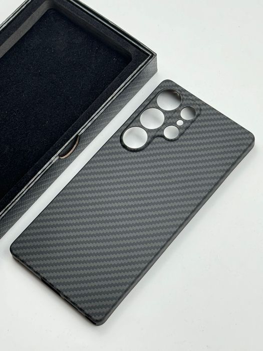 Карбоновый чехол для Samsung Galaxy S25 Ultra + MagSafe магнит
