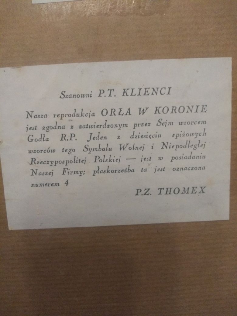 Obraz godło Polski z czasów PRL-u