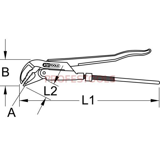 Nieiskrzący klucz do rur 1" BERYLLIUM KS TOOLS 962.4005