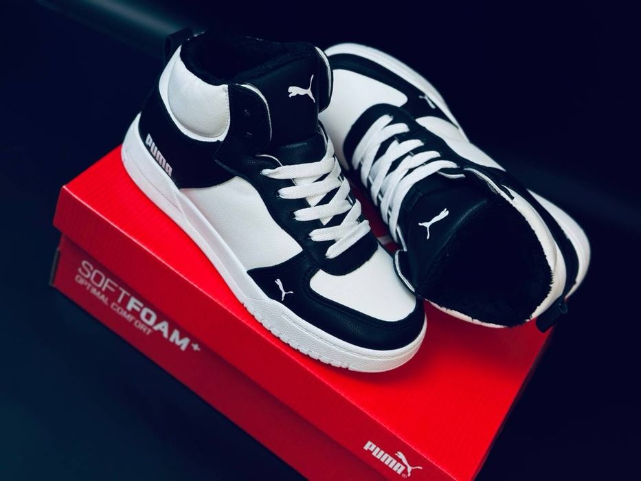 Зимние кроссовки Puma на меху / красовки женские подростковые на зиму