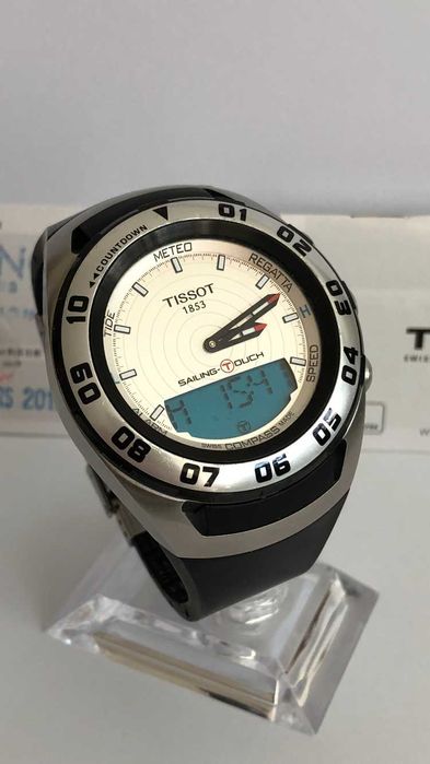 Tissot Sailing Touch, sportowy zegarek 45 mm, nowa bateria, full set