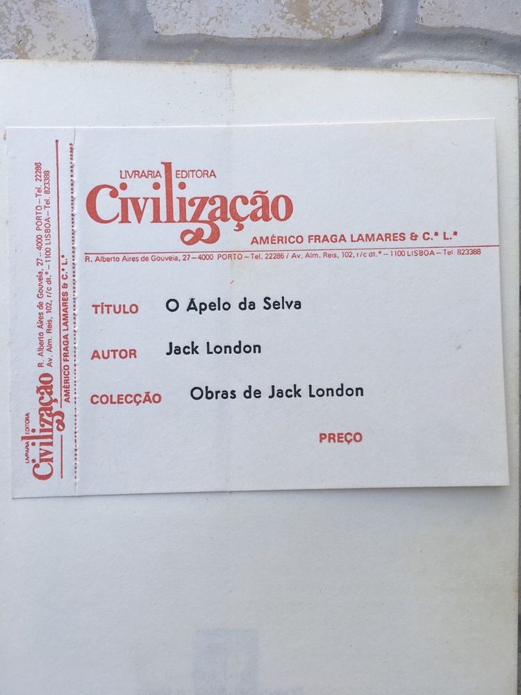 Livro “ O apelo da selva” de Jack London