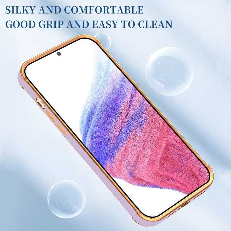 Samsung Galaxy A53 5G liliowe etui TPU 2x szkło