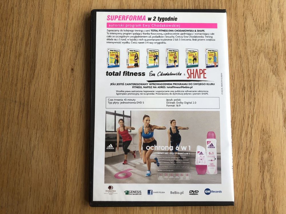 Płyta z treningiem total fitness Ewa Chodakowska Shape perfect body